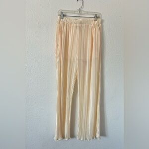 Animari Women’s Pleated Satin effect Pants – 

Size large